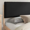 Lovo rėmas su apmuštu galvūgaliu Juodas 200 x 200 cm