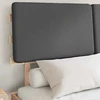 Lovo rėmas su apmuštu galvūgaliu Tamsiai pilka 140 x 190 cm