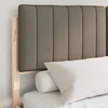 Lovo rėmas su apmuštu galvūgaliu Taupe 140 x 190 cm