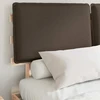 Lovo rėmas su apmuštu galvūgaliu Taupe 140 x 190 cm