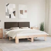 Lovo rėmas su apmuštu galvūgaliu Taupe 180 x 200 cm