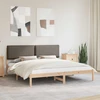 Lovo rėmas su apmuštu galvūgaliu Taupe 180 x 200 cm