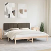 Lovo rėmas su apmuštu galvūgaliu Taupe 180 x 200 cm