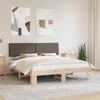Lovo rėmas su apmuštu galvūgaliu Taupe 200 x 200 cm