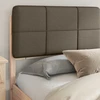 Lovo rėmas su apmuštu galvūgaliu Taupe 200 x 200 cm