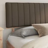 Lovo rėmas su apmuštu galvūgaliu Taupe 200 x 200 cm