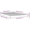 Lova Lovos rėmas, 135x190cm, pušies medienos masyvas, dvivietis