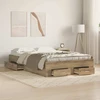 Lova Lovos rėmas Amatininkų ąžuolas 120 x 200 cm Apdirbta mediena