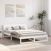 Lovos rėmas Balta 160 x 200 cm Kietos pušies mediena