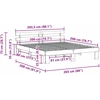 Lovos rėmas Balta 200 x 200 cm Kietos pušies mediena