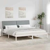 Lovos rėmas Balta 200 x 200 cm Kietos pušies mediena