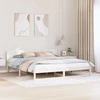 Lovos rėmas Balta 200 x 200 cm Kietos pušies mediena
