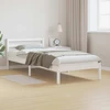Lova Lovos rėmas Balta 215,5 x 95,5 x 69,5 cm Kietas pušies medis