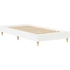 Lova Lovos rėmas Balta 80 x 200 cm Apdirbta mediena