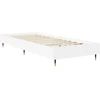 Lova Lovos rėmas Balta 80 x 200 cm Apdirbta mediena