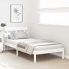 Lovos rėmas Balta 90 x 190 cm Pušies medienos masyvas
