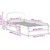 Lovos rėmas Balta 90 x 200 cm Kietos pušies mediena