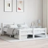 Lovos rėmas, baltos spalvos, 120x200cm, pušies medienos masyvas