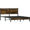 Lovos rėmas be čiužinio, dūminio ąžuolo, 140x190cm, metalas