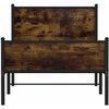 Lovos rėmas be čiužinio, dūminio ąžuolo, 75x190cm, metalas