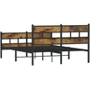 Lovos rėmas be čiužinio, dūminio ąžuolo, 140x200cm, metalas