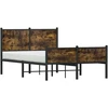 Lovos rėmas be čiužinio, dūminio ąžuolo, 120x200cm, metalas