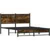 Lovos rėmas be čiužinio, dūminio ąžuolo, 140x190cm, metalas