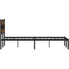 Lovos rėmas be čiužinio, dūminio ąžuolo, 150x200cm, metalas