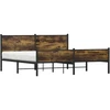 Lovos rėmas be čiužinio, dūminio ąžuolo, 180x200cm, metalas