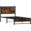 Lovos rėmas be čiužinio, dūminio ąžuolo, 100x200cm, metalas
