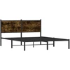 Lovos rėmas be čiužinio, dūminio ąžuolo, 140x200cm, metalas