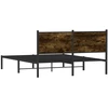 Lovos rėmas be čiužinio, dūminio ąžuolo, 140x200cm, metalas