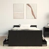 Lovos rėmas Juodas ąžuolas 203 x 93 x 50 cm Apdirbta mediena