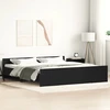 Lovos rėmas be čiužinio, juodo ąžuolo spalvos, 180x200 cm, inžinerinė mediena