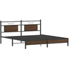 Lova lovos rėmas be čiužinio rudas ąžuolas 183x203 cm