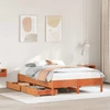 Lovos rėmas be čiužinio, vaško rudas, 160x200cm, pušies masyvas