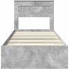 Lova Lovos rėmas Betono pilka 100 x 200 cm Apdirbta mediena