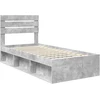 Lova Lovos rėmas Betono pilka 75 x 190 cm Kietos pušies mediena