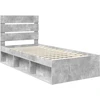 Lova Lovos rėmas Betono pilka 90 x 190 cm Kietos pušies mediena