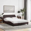 Lovos rėmas be čiužinio, tamsiai rudas, 140x200cm, audinys