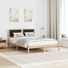 Lovos rėmas Juoda 140 x 190 cm Kietos pušies mediena