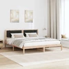 Lovos rėmas Juoda 200 x 200 cm Kietos pušies mediena