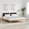 Lovos rėmas Juoda 200 x 200 cm Kietos pušies mediena