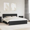 Lovos rėmas Juoda 200 x 200 cm Kietos pušies mediena