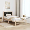 Lova Lovos rėmas Juoda 80 x 200 cm Kietos pušies mediena