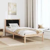 Lova Lovos rėmas Juoda 90 x 190 cm Kietos pušies mediena