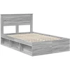 Lova Lovos rėmas Pilkas Sonoma 120 x 200 cm Kietos pušies mediena