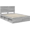 Lovos rėmas Pilkas Sonoma 140 x 190 cm Kietos pušies mediena