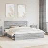 Lovos rėmas Pilkas Sonoma 180 x 200 cm Kietos pušies mediena