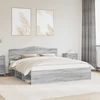 Lovos rėmas Pilkas Sonoma 180 x 200 cm Kietos pušies mediena